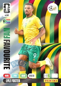 Lyle Foster South Africa Panini FIFA World Cup 2026 Adrenalyn XL Fan Favourite #430